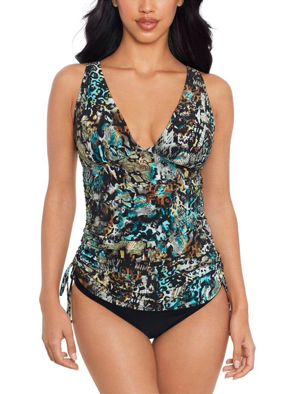 NWT Magicsuit Dani Tankini Top in Posh Mosh size 12 bathing suit leopard - Picture 2 of 9